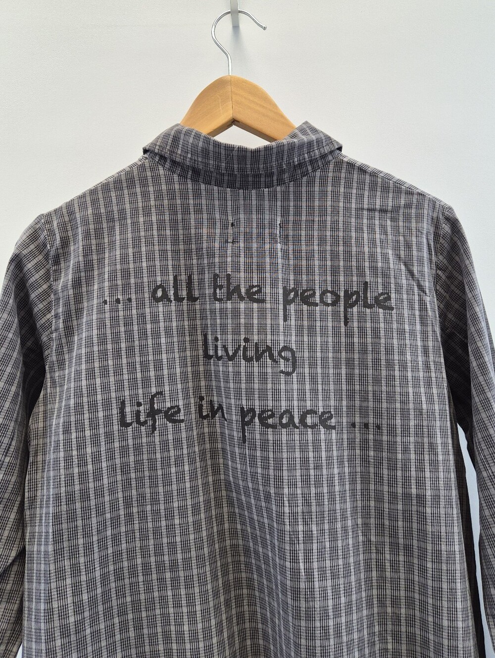 Luukaa Dark Academia Grunge Plaid Grid Tunic Shirt Dress Imagine Peace Size 8 - Picture 12 of 16